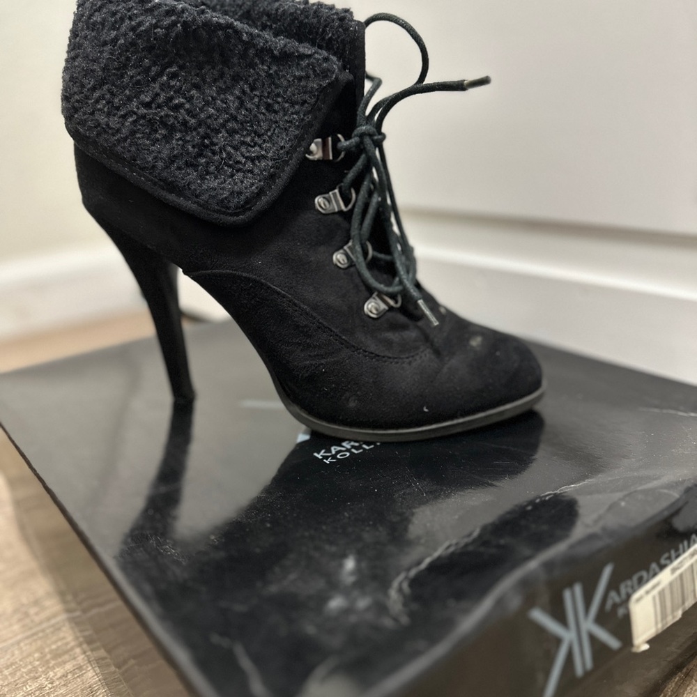 Kardashian Kollection Black Women's Ankle Boots